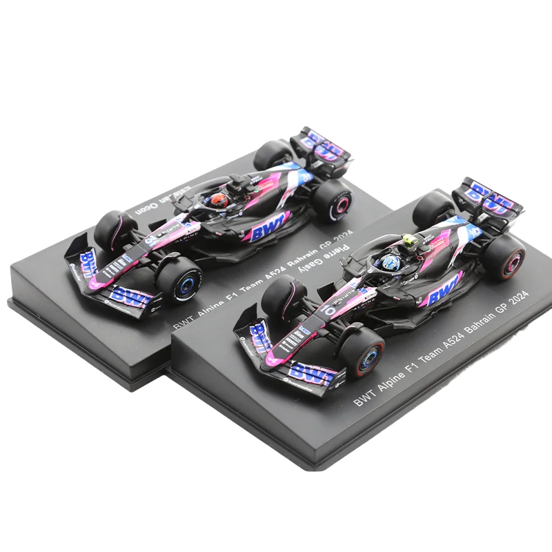 

In stock 1/64 BWT Alpine A524 2024 die-cast alloy car model ornaments, boys' toys, children's festival gifts, adult decorations.