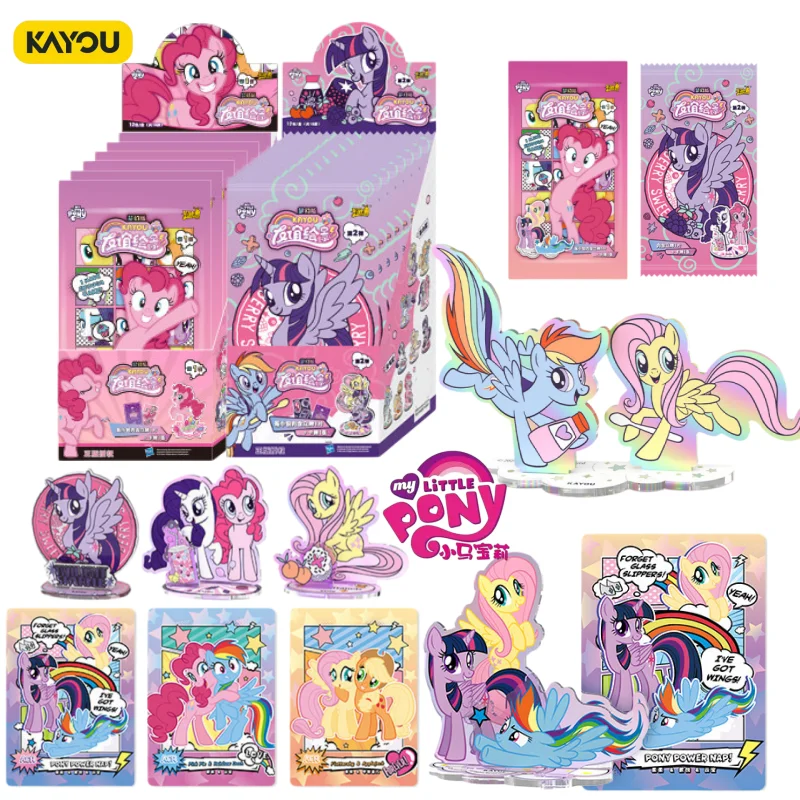 KAYOU My Little Pony Card Friendship Shadow Anime Cartoon 1/2 Surrounding Collection Card Toys Brand Decorations Holiday Gifts