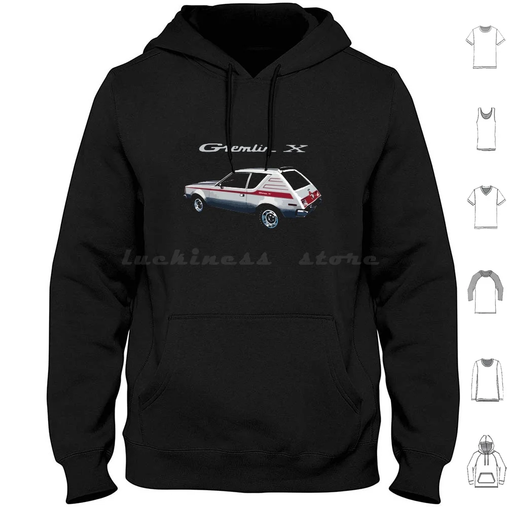 American Motors Gremlin X Hoodie Cotton Long Sleeve Retro Vintage American Motors 1970s Amc Ugly 1970 Car Amc Gremlin Amc