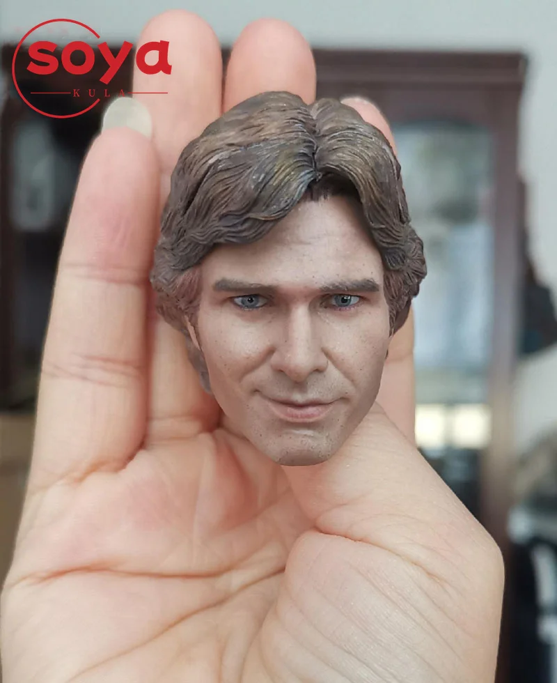 1/6 Scale Smiling Harrison Ford Head Sculpt Carving Model Fit 12'' Male Soldier Action Figure Body Dolls