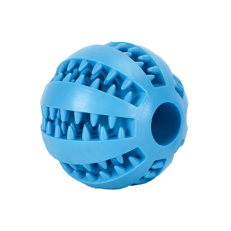 Pelota interactiva elástica para perros pequeños, juguete masticable para cachorros, Limpieza de dientes, Bola de comida de goma, accesorios para