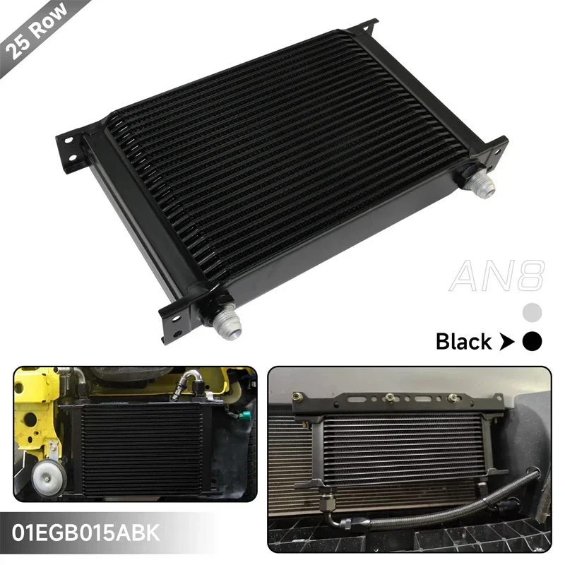 25 صف 8AN مبرد زيت ناقل الحركة العالمي للمحرك 3/4 بوصة UNF16 AN-8