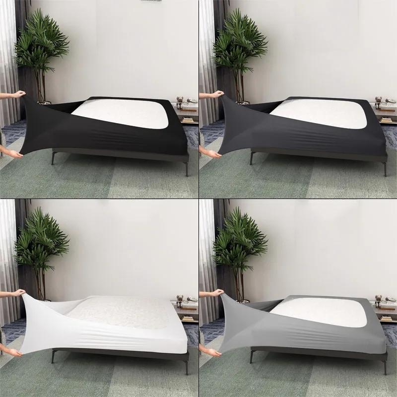 Box Spring Cover Queen Size Stretchy Wrap Around 4 Sides of The Box Spring, Alternative for Bed Skirt Twin/Full/Queen/King