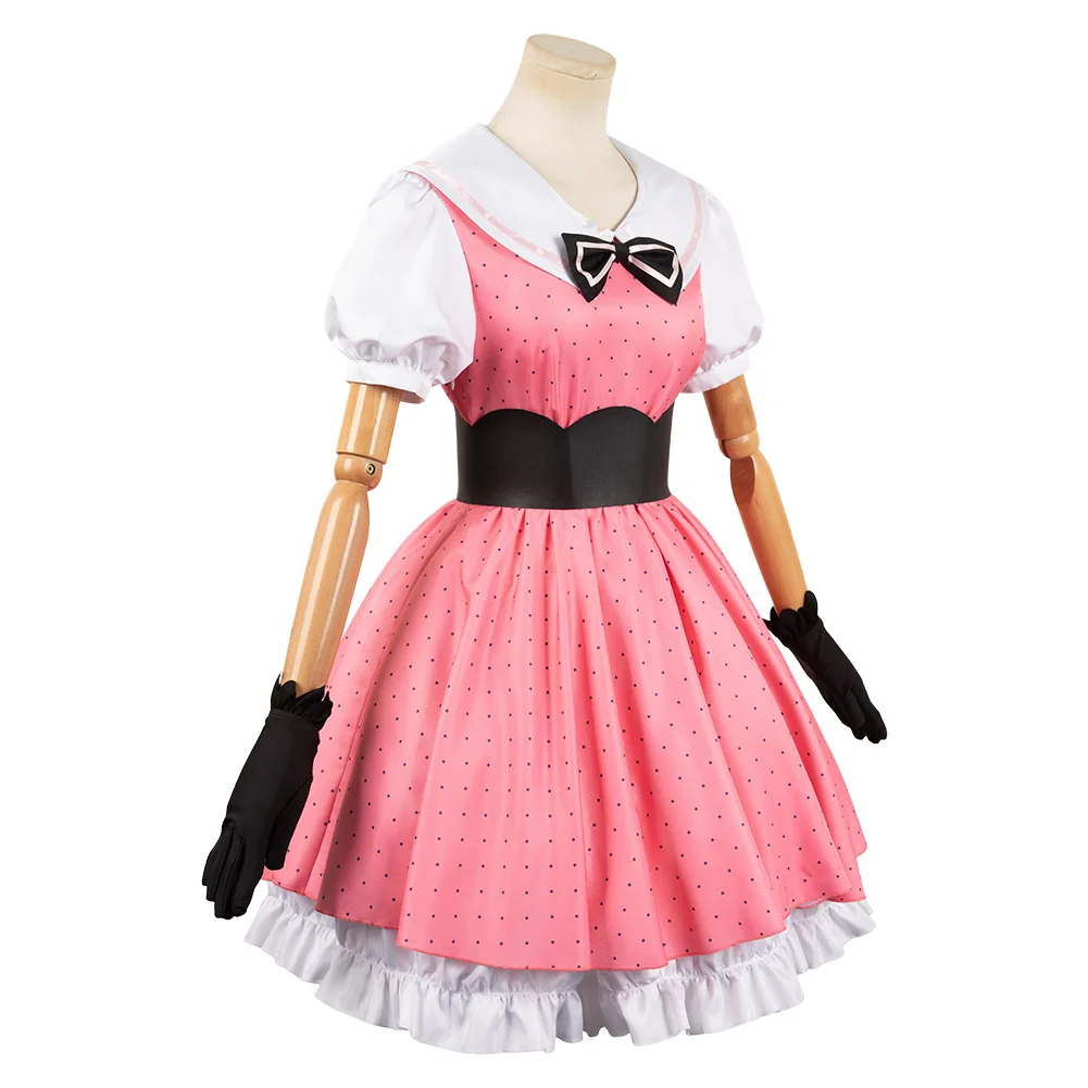 Disfraz de Anime Hoshino Rubii para adultos, traje de Cosplay de OSHI NO KO, corbata de vestido rosa para mujer, trajes de fiesta de Carnaval de Halloween, traje de fantasía