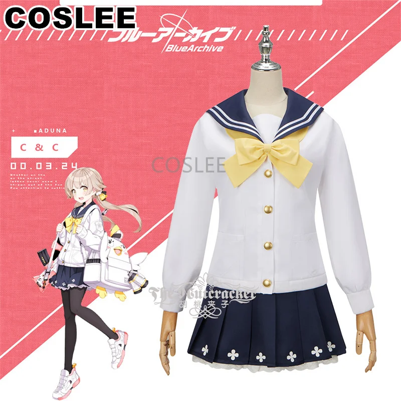 

COSLEE Blue Archive Ajitani Hifumi Cosplay Costume Game Suit Daily Dress Uniform Top Skirt Halloween Party Outfit Women XS-3XL