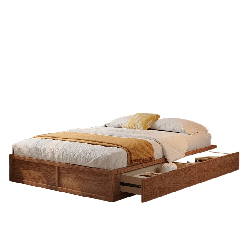 

Storage high box bed thin bedside, flush edge small apartment, tatami drawer