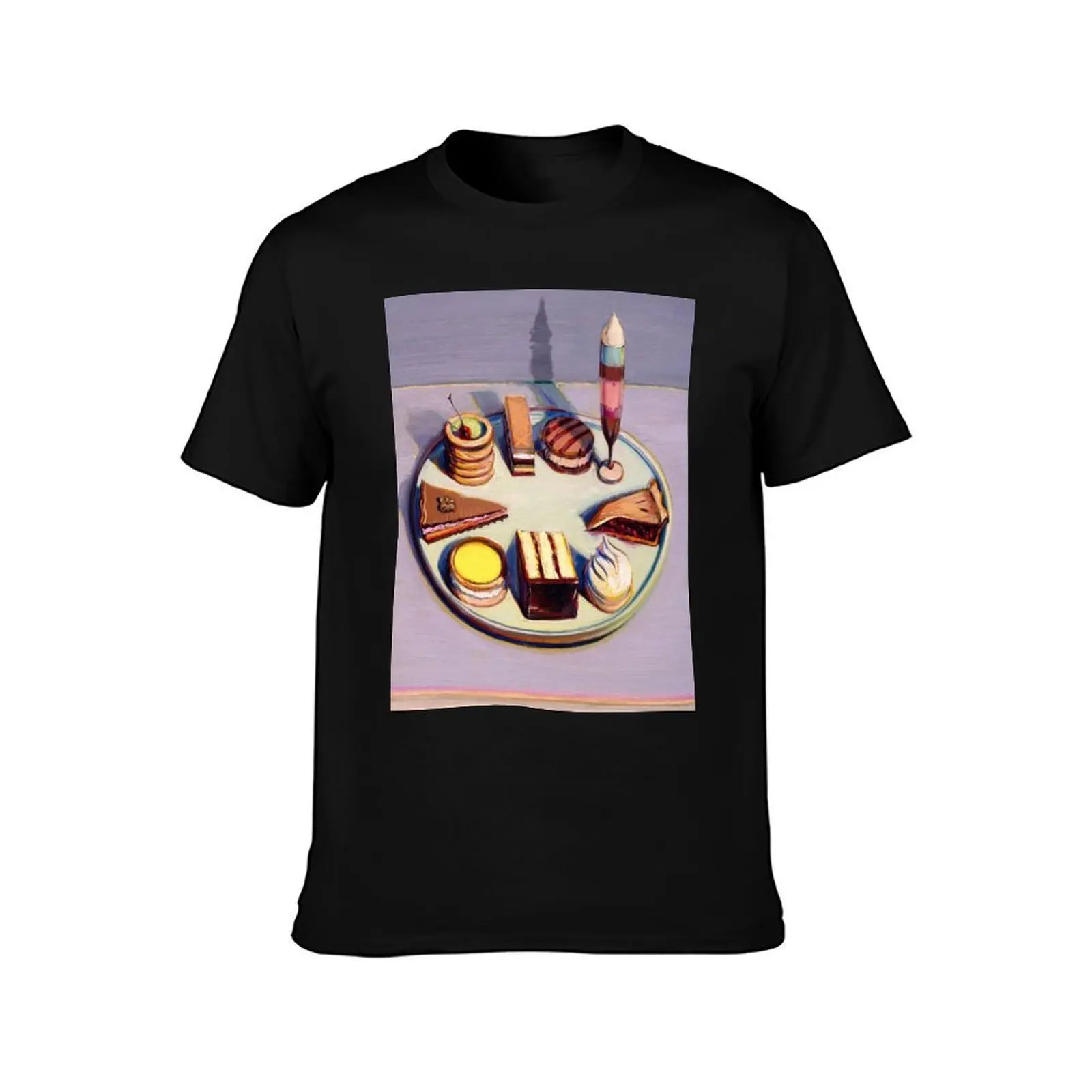 Wayne Thiebaud - Absract T-Shirt, Summer Casual Cotton Tee, Oversized Streetwear Tops, Vintage Graphic Print, Unisex Men Women