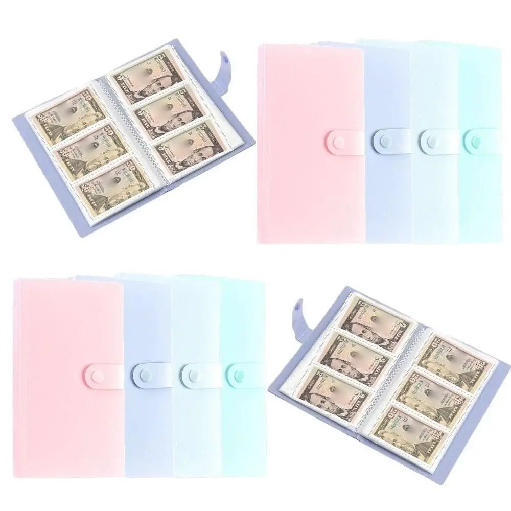 1Pcs Portable Money Album Practical Tear Resistant Bills Collection Book Waterproof 120/240 Envelope