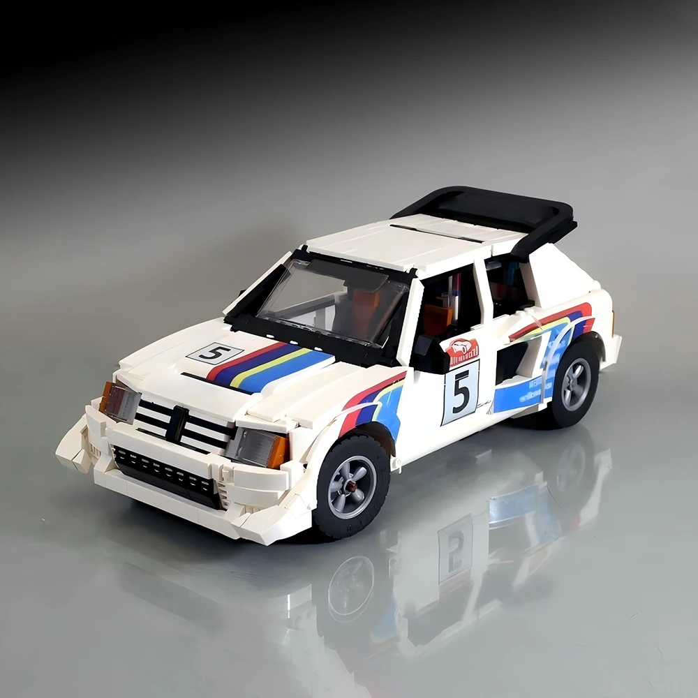 1316 pièces de vitesse de rallye MOC ​ ​ Série 205 T16 EVO2 course modulaire voiture de sport modèle assemblage jouet pour enfants 10295 garçon cadeau d'anniversaire