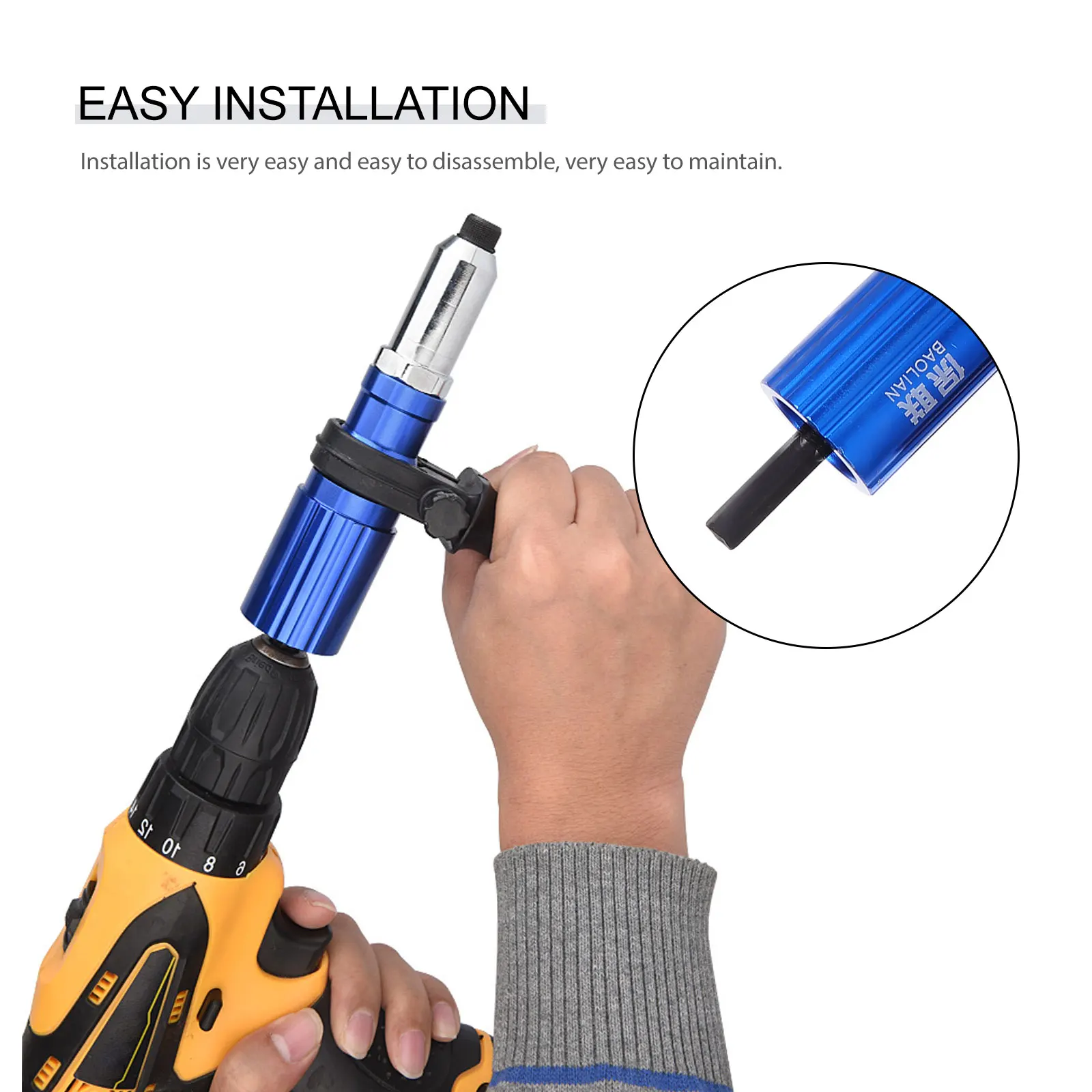 1 conjunto de conversor de máquina de rebitagem, acessório de junta de rebite elétrico, instalação rápida e resistente para equipamentos de rebitagem confiáveis