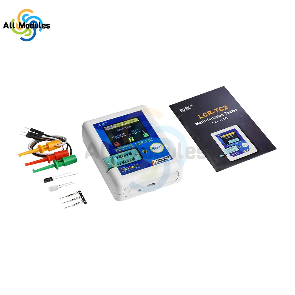 LCR-TC1 LCD Display Multi-meter Transistor Tester Diode Triode Capacitor Resistor Test Meter ESR LCR NPN PNP MOSFET TCR-T7 T7-H