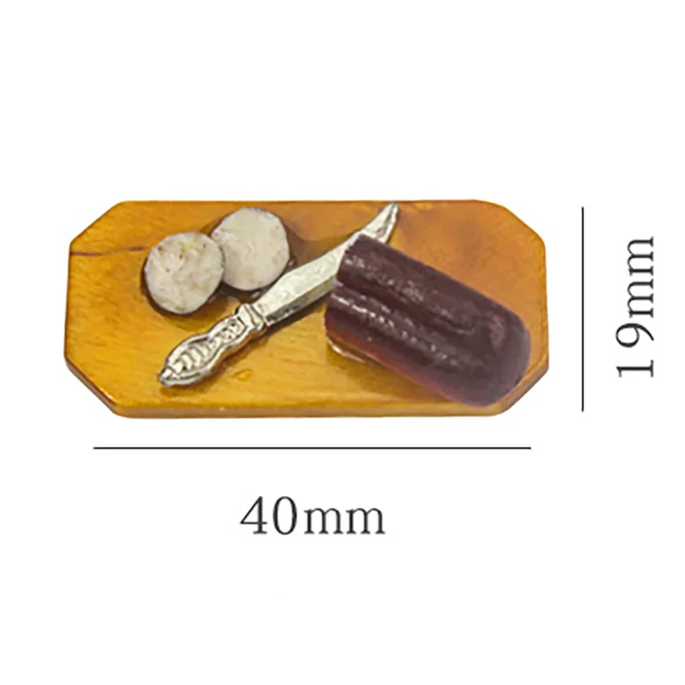 Accessori in miniatura per casa delle bambole 1/12 Mini tagliere per melanzane Simulazione modello alimentare giocattolo per la decorazione della casa delle bambole