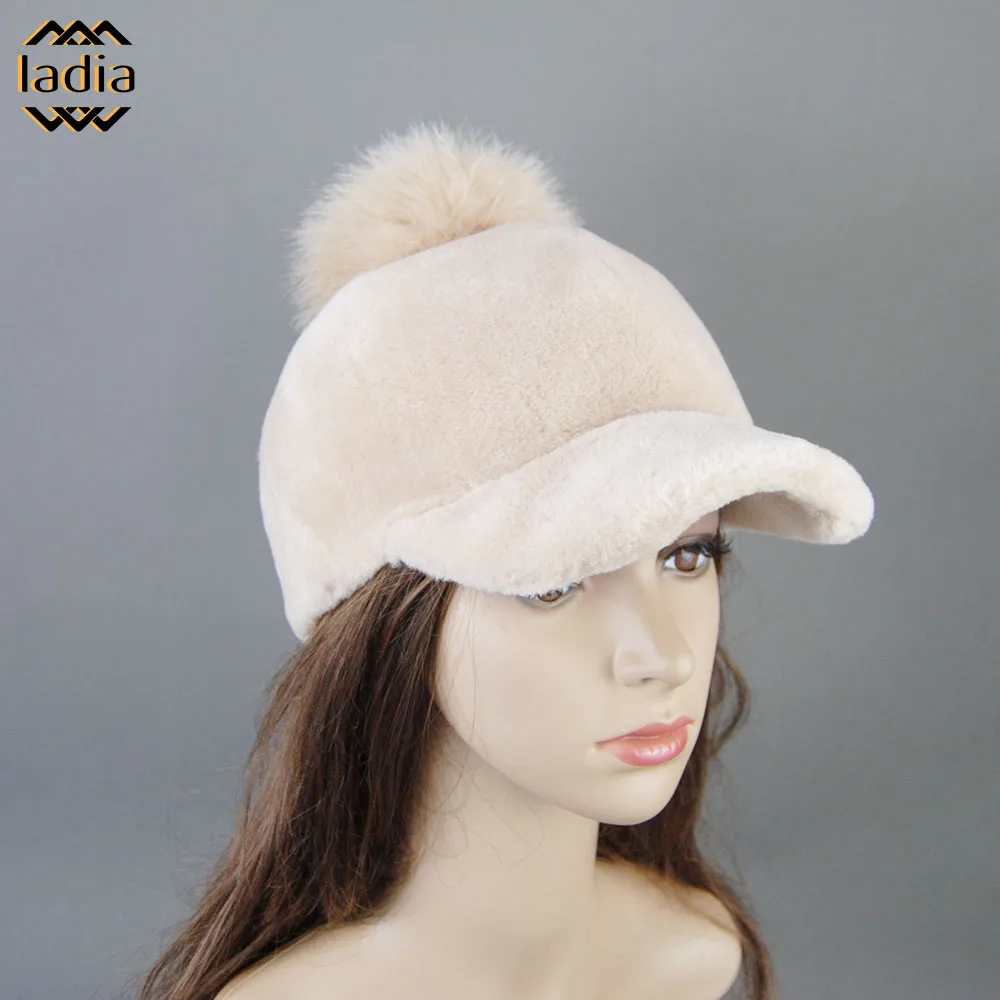 2023 New Winter Autumn Women Lamb Fur Caps Thicken Warm Solid Baseball Cap Female Velvet Kpop Gorras Fashion Wild Peaked Hat