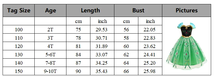 Mädchen Cosplay Anna Kostüm Vestidos Königin Prinzessin Kleid Halloween Kinder Rollenspiel Karneval Kinder Geburtstag Party Kleid – Detail 1
