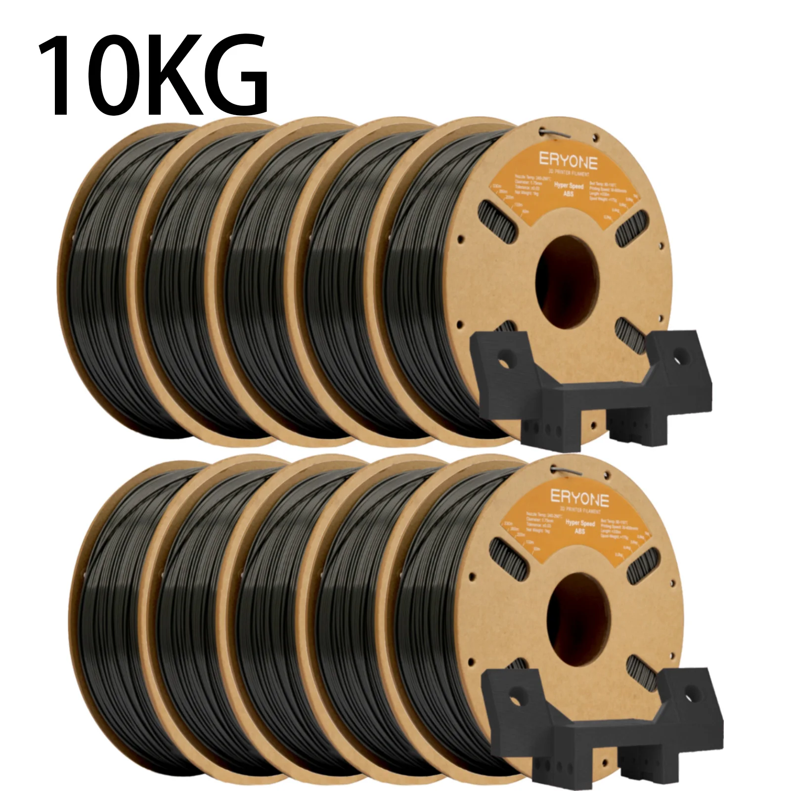 Filament d'imprimante 3D ABS haute vitesse ERYONE 10KG, disponible en plusieurs couleurs ​ Optimisé pour une itération rapide et une durabilité à l'emploi final ​