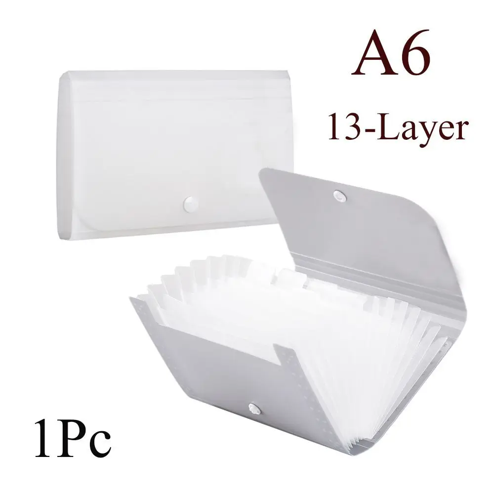 

13 Pockets A6 Office Supplies Paper Organizer Bag File Classify Self Standing Briefcase Document Holder Filing Box