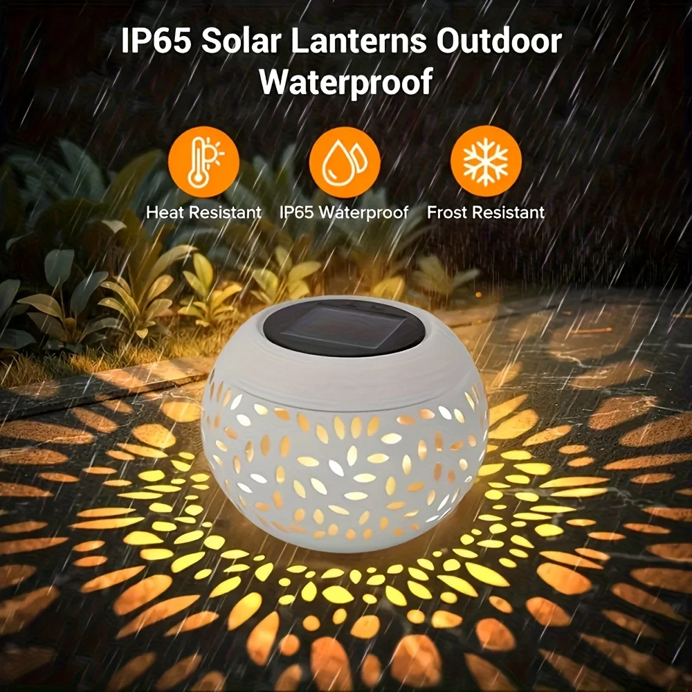 

C2 Outdoor Solar Lamp Garden Solar Light Openwork Design Stylish Simple Tabletop Decorative Desk Decor Lamp Bedroom Night Light