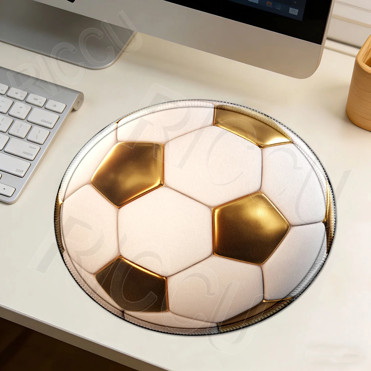 Soccer Circular Desk Mat Small Round Portable Mouse Pad Gamer Keyboard Mousepad Gaming Accessories Office PC Mouse Mats Carpet