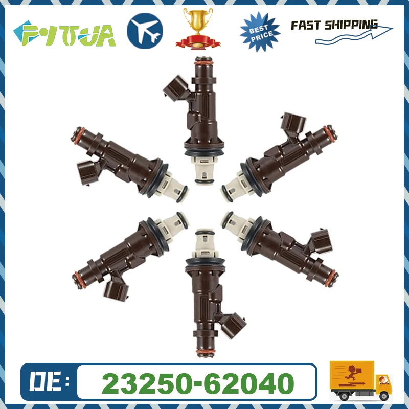 

6 шт. топливная форсунка, подходит для Toyota 4Runner Tacoma Tundra 3.4L V6 23250-62040 23209-62040 2325062040