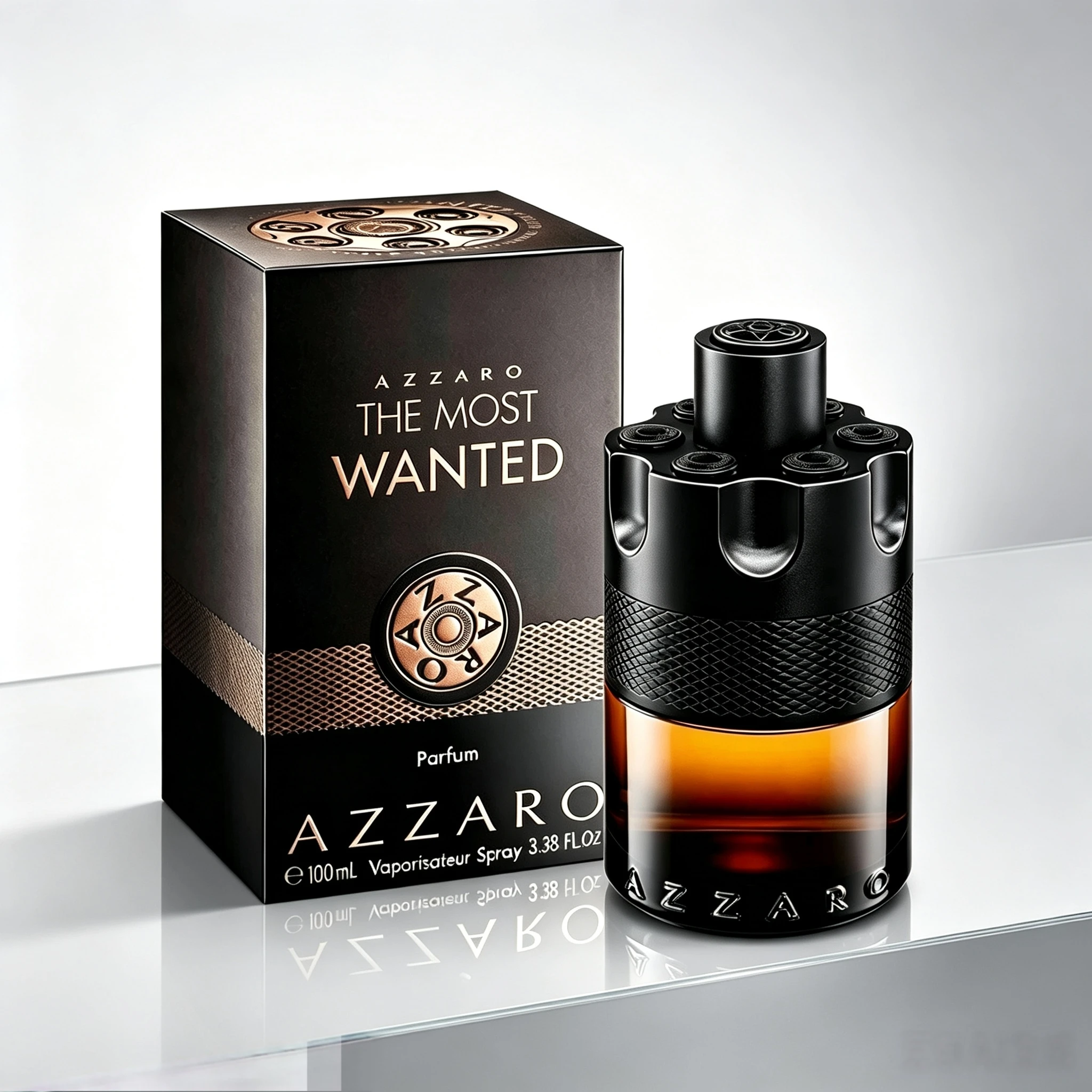 Azzaro Unisex Parfüm Eternal Essence 100 ml, mit luxuriöser, komplett goldener Flasche mit mehreren Verschlüssen, kombiniert würzige, kräuterartige und holzige Noten und bietet einen lang anhaltenden