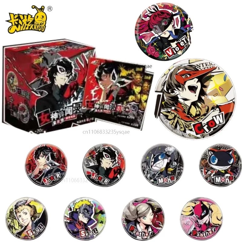 

KAYOU Genuine Persona Medal 5 Royal Phantom Color Paper Laser Ticket Stub Brooch March Shadow Anime Collectible Pin Toys Gifts