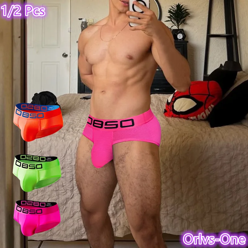 

1/2 шт., сексуальное нижнее белье, мужское сетчатое удобное дышащее выпуклое нижнее белье с низкой талией, всесезонное универсальное нижнее белье Cuecas