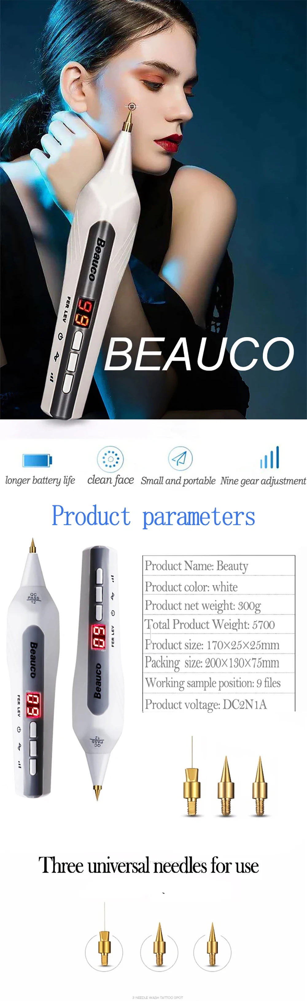 Professionelles 9-Stufen-LCD-Display Fibroblast-Plasma-Pen Augenlidstraffung Hautflecken-Entferner Muttermale Warzenentferner Schönheitsgerät für Zuhause – Detail 11