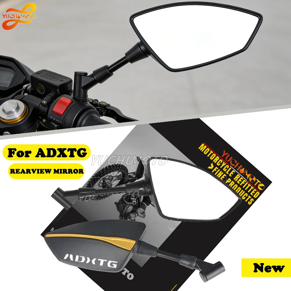 New High Quality For SYM ADXTG ADXTG400 ADXTG 400 Universal Motorcycle Adjustabale Side Rearview Mirrors Universal Rearview