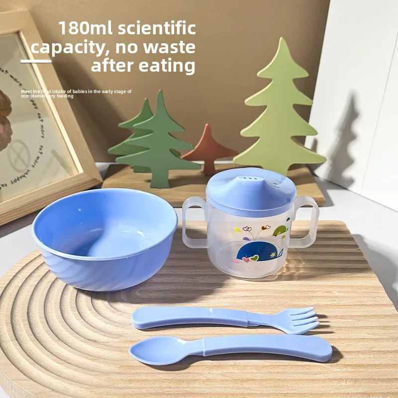 Ensemble d'ustensiles d'alimentation et d'alimentation pour bébés, ensemble d'ustensiles pour nourrissons et jeunes enfants, fournitures pour mères et bébés, 4 pièces