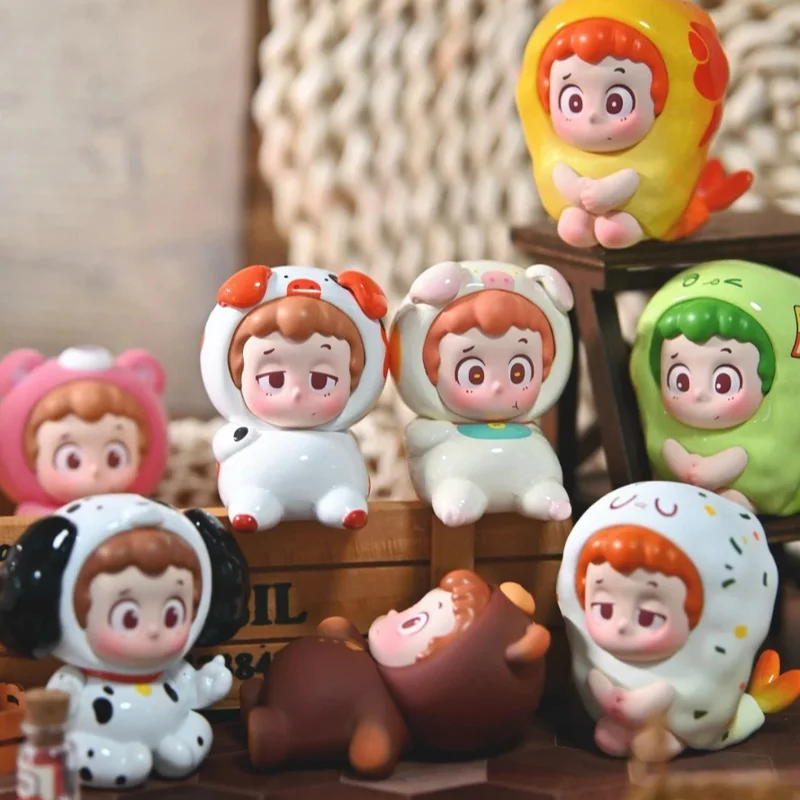 

Подлинная серия Piny Time To Eat, мини-милая ручная работа, слепая коробка, кукла, набор настольных украшений, сюрприз, милые подарки