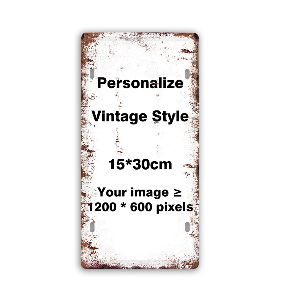 Aangepaste metalen blikken bord Vintage Wall Art Poster Personaliseer kamerdecoratie, Dropshipping groothandel gepersonaliseerd cadeau gratis ontwerp