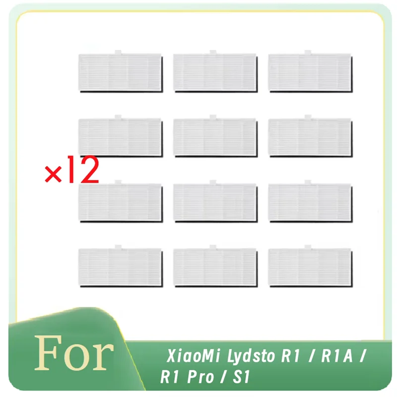 A21F-Filter Parts Pack Of 12 For Xiaomi Lydsto R1 / R1A / R1 Pro / S1 Vacuum Cleaner Accessories