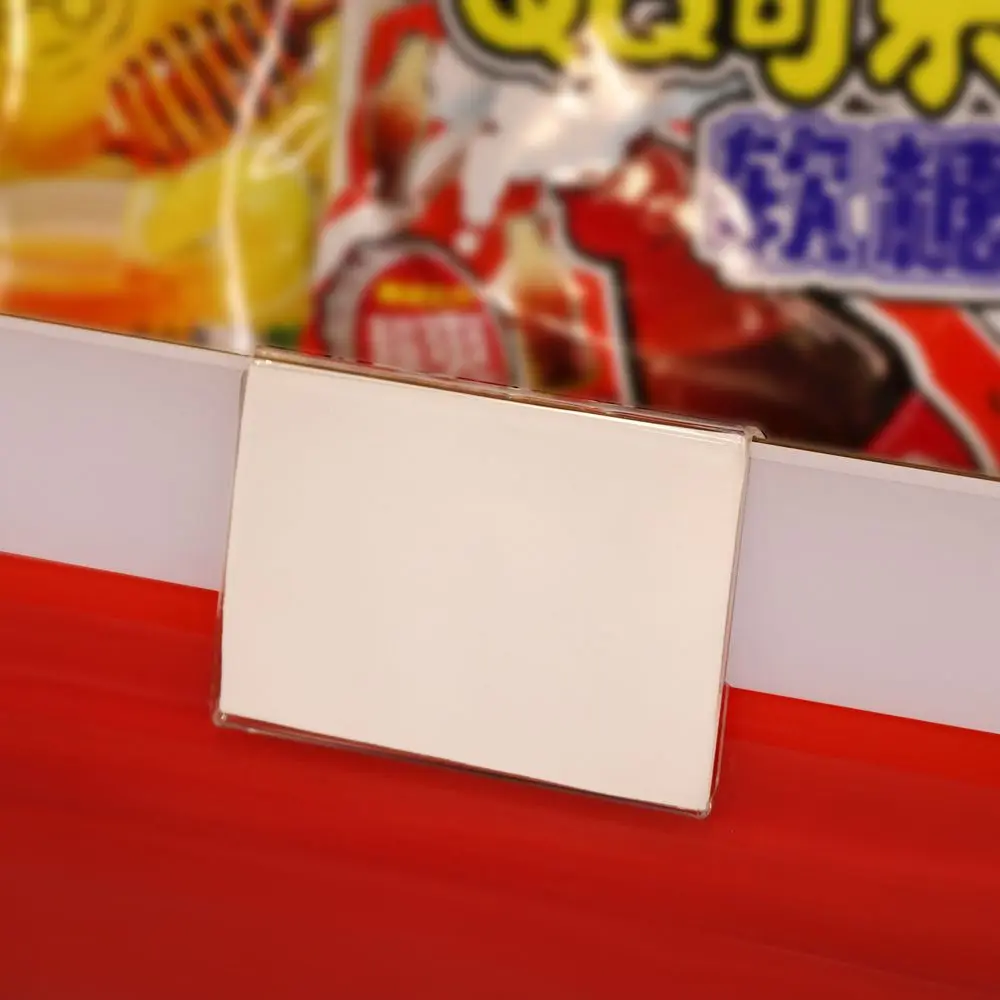 

Plastic L Shape Supermarket Mall Acrylic Sign Display Holder Price Card Tag Counter Top Stand Shelf Label Holder