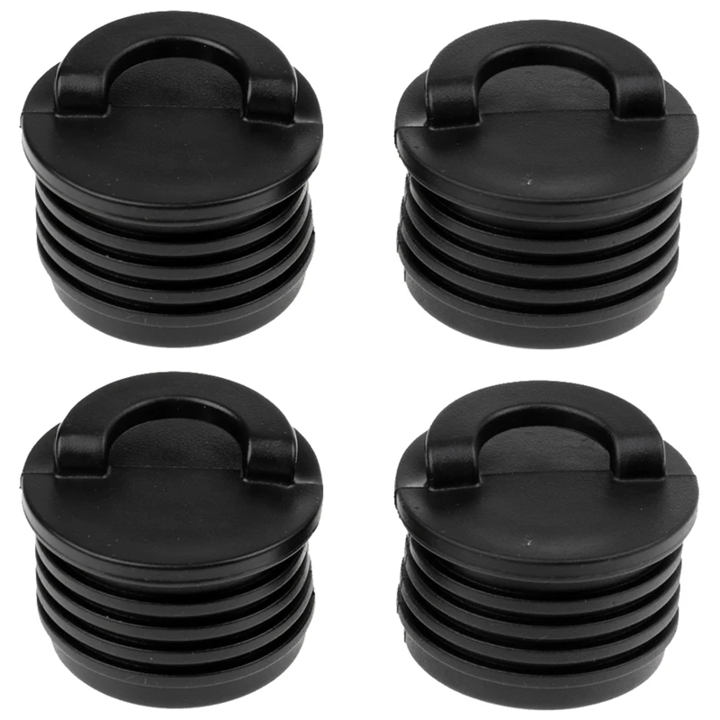 

4 Pieces Black Kayak Scupper Plugs Bungs Drain Hole Replacement Accessories Marine Rafting Scupper Plug