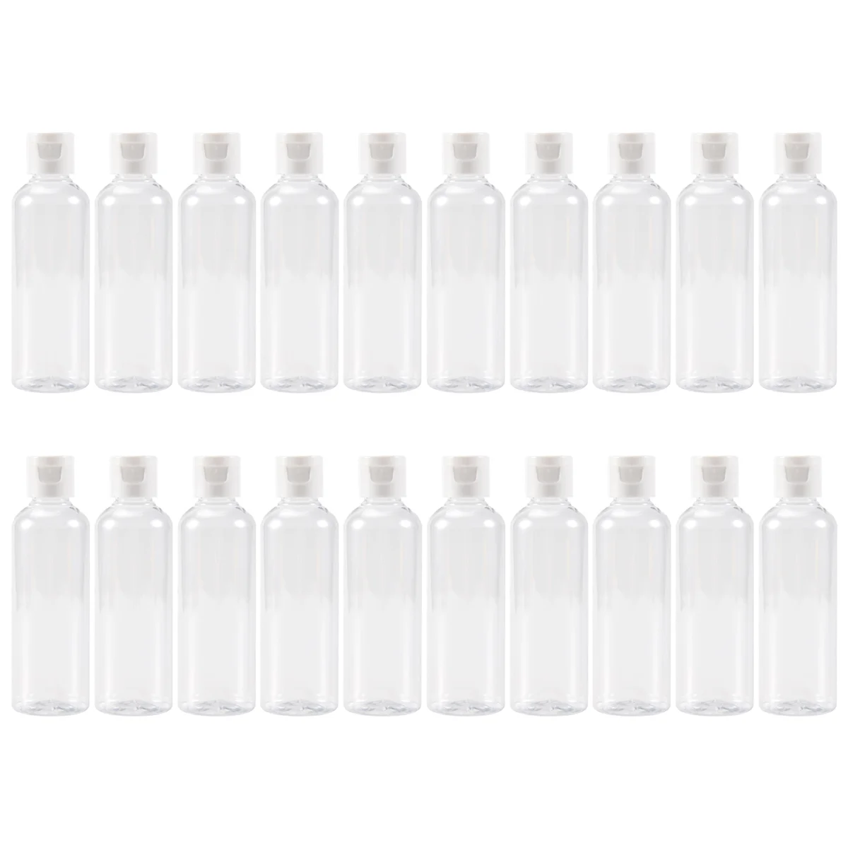 Botellas de plástico para champú, contenedor de viaje para cosméticos, loción, 100ml, 20 unidades