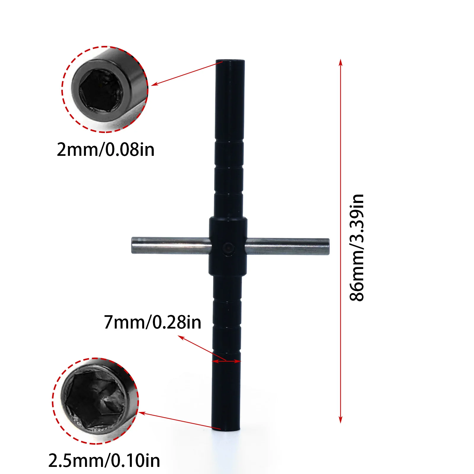 1/18 1/24 Rc تسلق سيارة الانجراف سيارة سبائك الألومنيوم الصليب المقبس أداة 2 مللي متر 2.5 مللي متر الجوز التفكيك والتجميع صيانة ترقية أداة أساسية #6