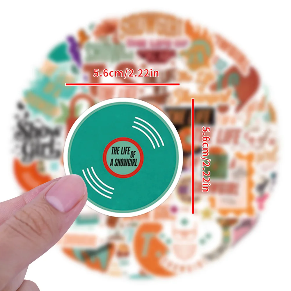 55pcs Album The Life of a Showgirl Stickers Waterproof Graffiti Phone Case Skateboard Laptop Decoration Decals Toys Gifts