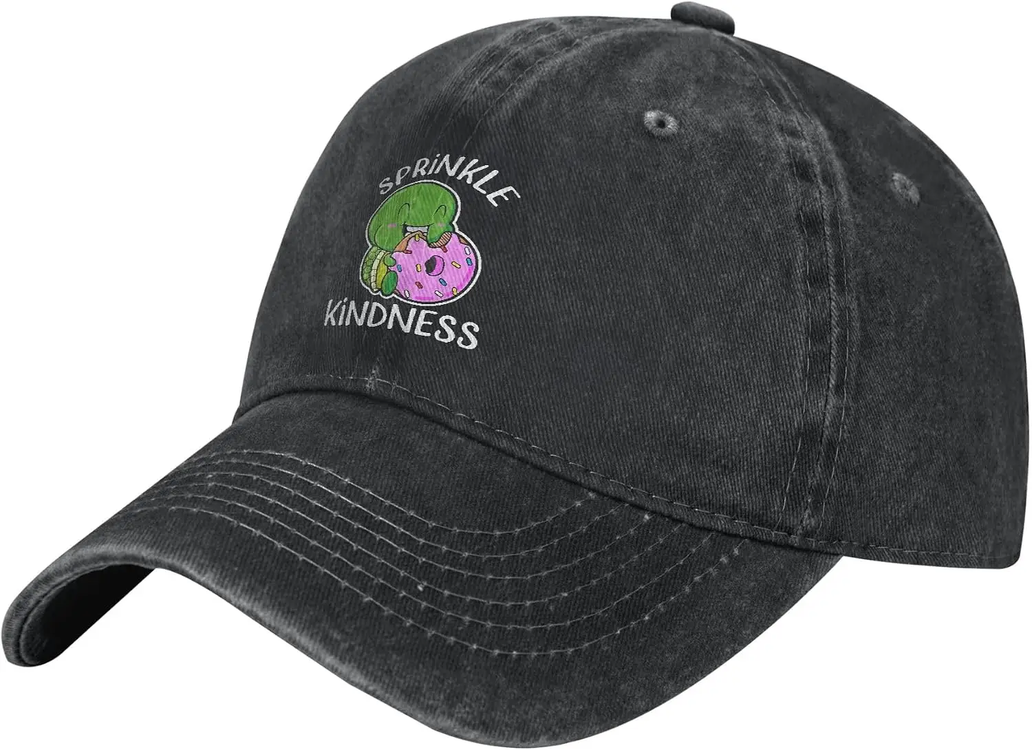 Printed Trucker Hat,Sometimes Wine is Just Necessary,Vintage Denim Dad Hat Comfortable Fit Daily Wear