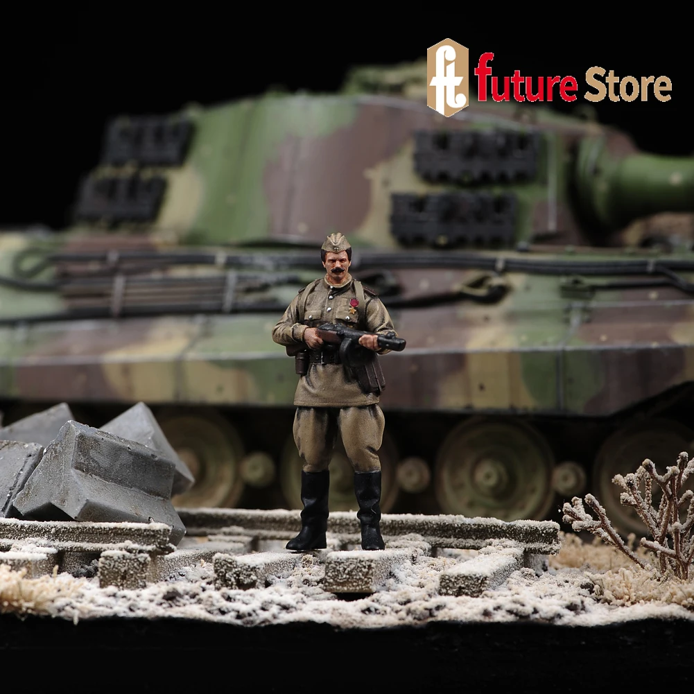 ANT DIY Handmade 1/72 1/35 World War II Soldier Painted Diorama Figure Model Miniature Creative Photography Car Model Match