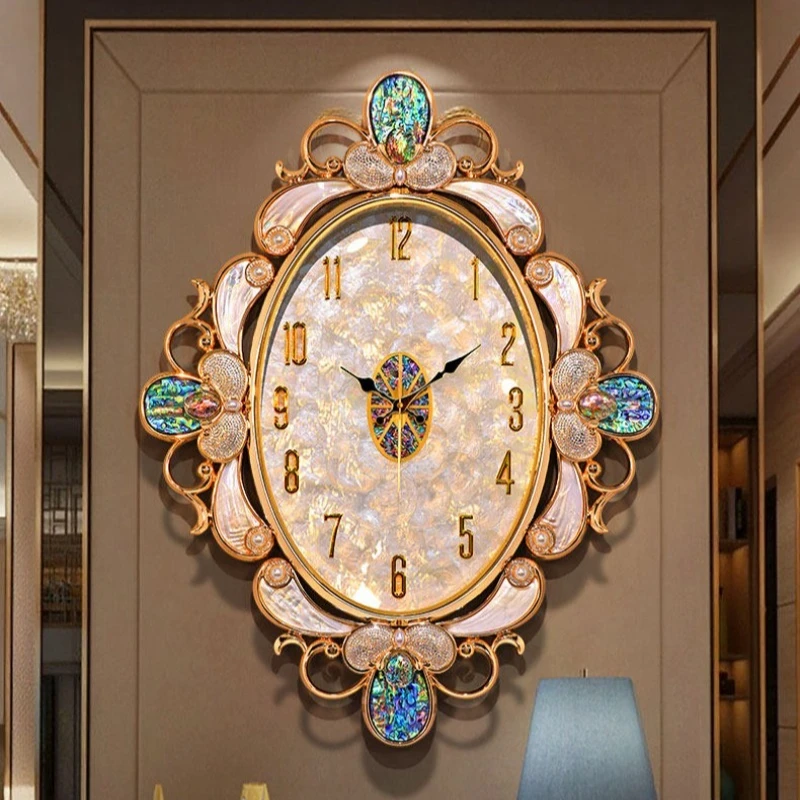 

White Fashion Wall Clock Unique Premium Glass Nordic Design Digital Clock Luxury Bedroom Gold Orologio Da Parete Home Decor Item