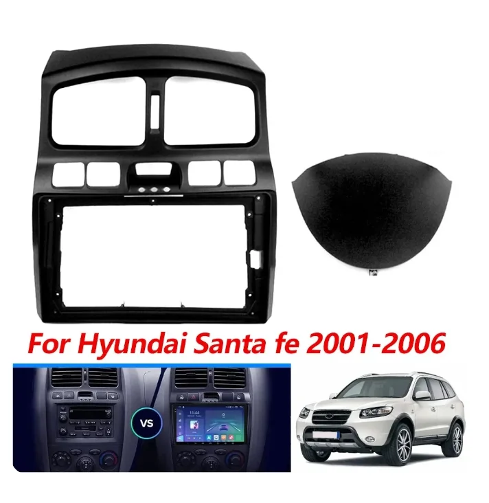 

9-дюймовая Автомобильная радиоустановка Fascia Для Hyundai Santa fe 2000-2006 HAWTAI SANTAFE DVD рамка пластина монтаж панели ободка