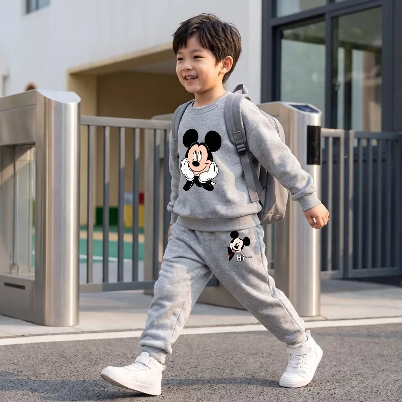 Herbst-Winter Jungen O-Ausschnitt Hoodies und Lange Hose Zweiteilige Sets Kinder Mode Trainingsanzug Kinder Sweatshirt Anzug Pullover Set – Detail 13