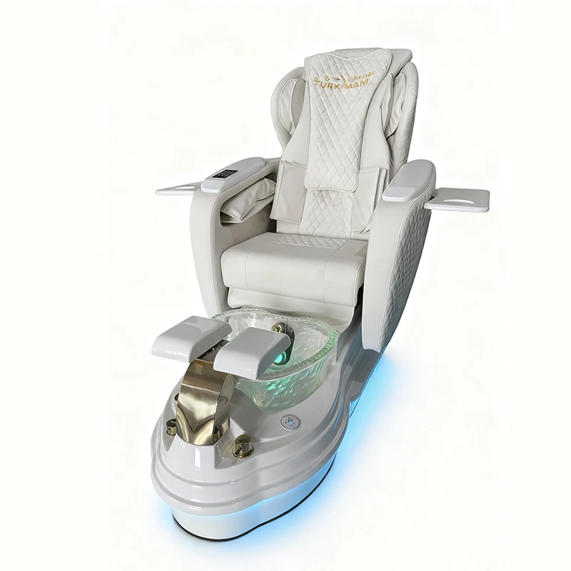 Keyunshi Electric Pedicure Chair with Foot Spa Tub & Massage Function, Luxury Salon SPA Chair with LED Light, Adjustable Footres - view 5