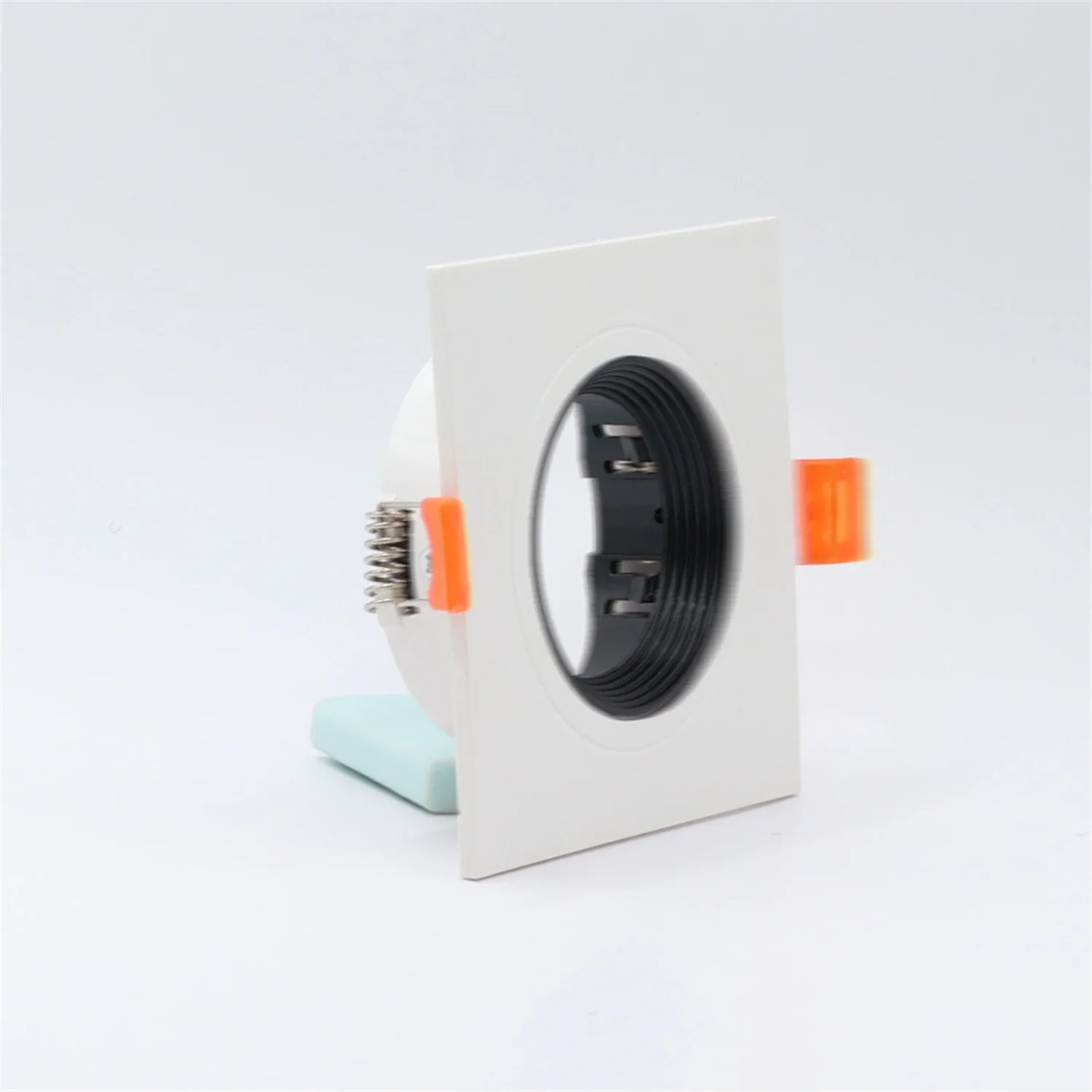 JOYINLED MR16 GU10 Ceiling Square Frame Lighting Accessories White Inner Black Recessed Square Downlight Holder Adjustable Frame