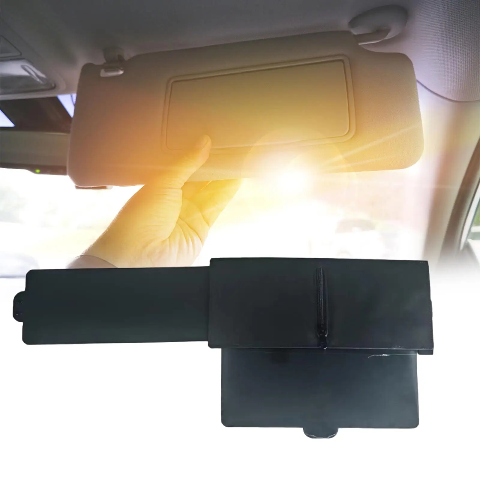 

Car Sun Visor Extender Anti Glare Shade Glare Protector Black Accessories Adjustable for Car Wifndshield Versatile