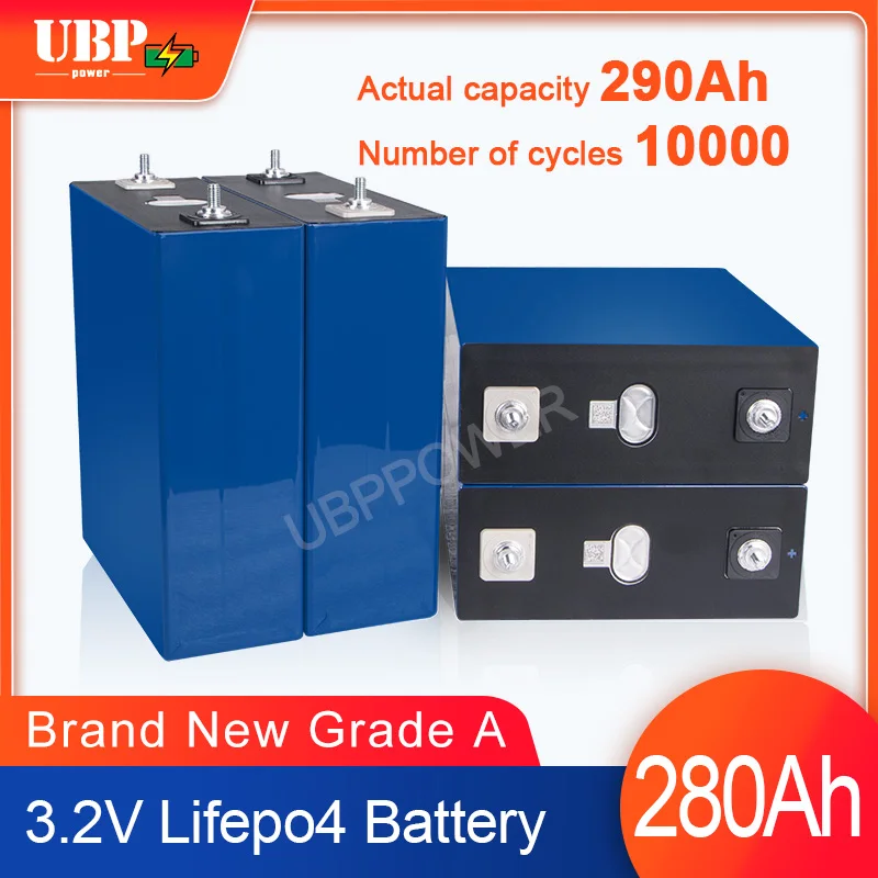 UBPPOWER 3.2V 280ah Lifepo4 Battery Cells Prismatic 10000Cycle New Brand Grade A 12V 24V 48V Home Energy Storage System Car Rv