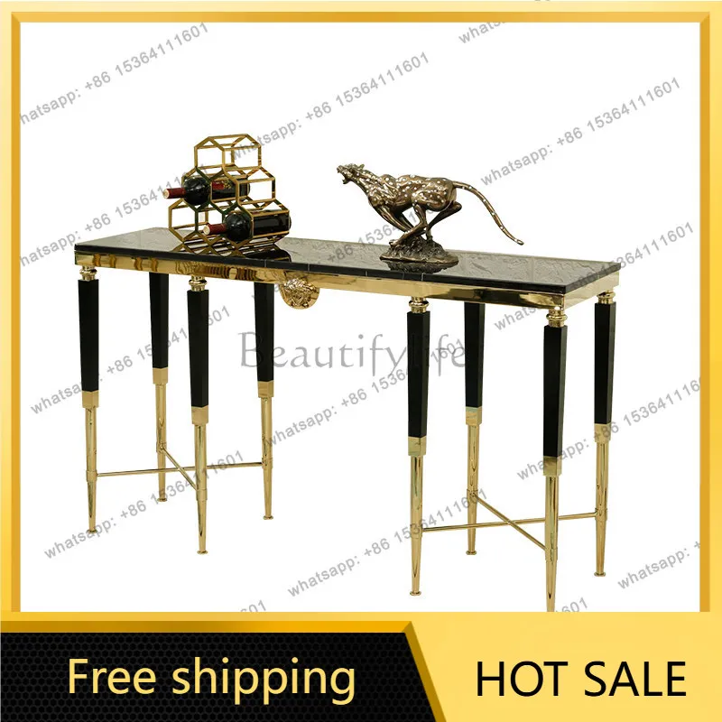 LS Entry Feng Shui Entrance Cabinet Light Luxury Screen Partition Sofa Modern Simple Wall Side Narrow Table