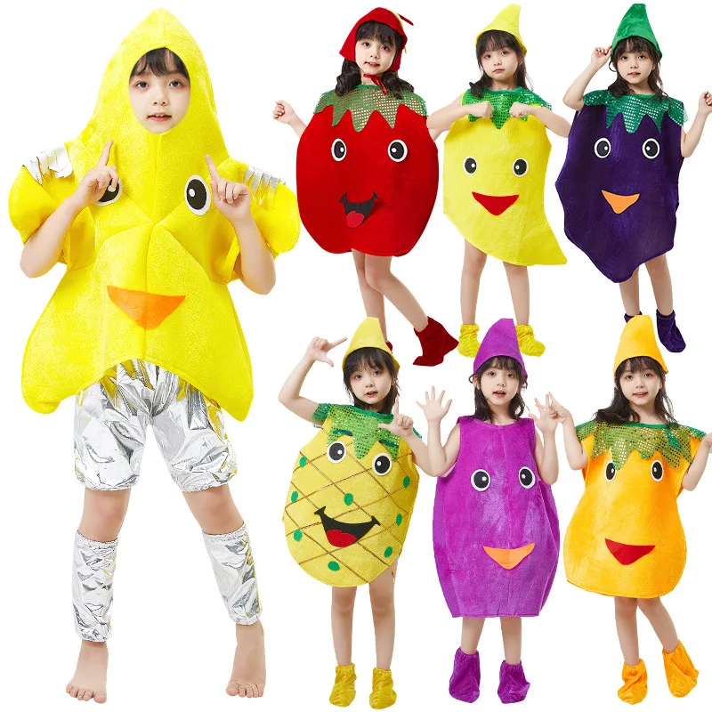 Children\'s Day Show Fruit Vegetable Costume Kindergarten Show Costume Festival Costume Halloween Easter Stage Costume