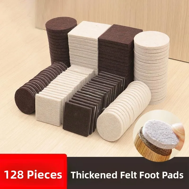 Modern Minimalist Table Leg Pads Non-Slip Noise Reduction Chair Foot Covers Furniture Protection Mat Square Shape Heat Resistant
