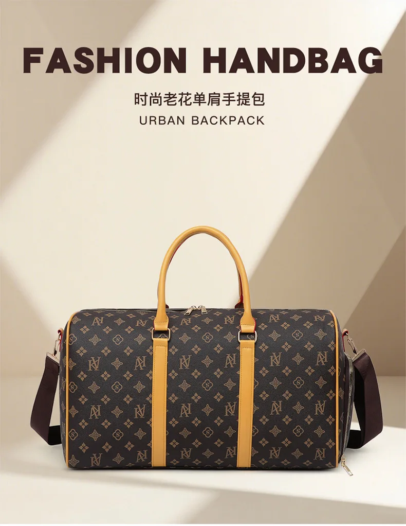 Luxury Premium Large Capacity Leather Duffel Bag Waterproof Multifunctional Hand-Carry Travel Bag for Gym Business Trips Sports